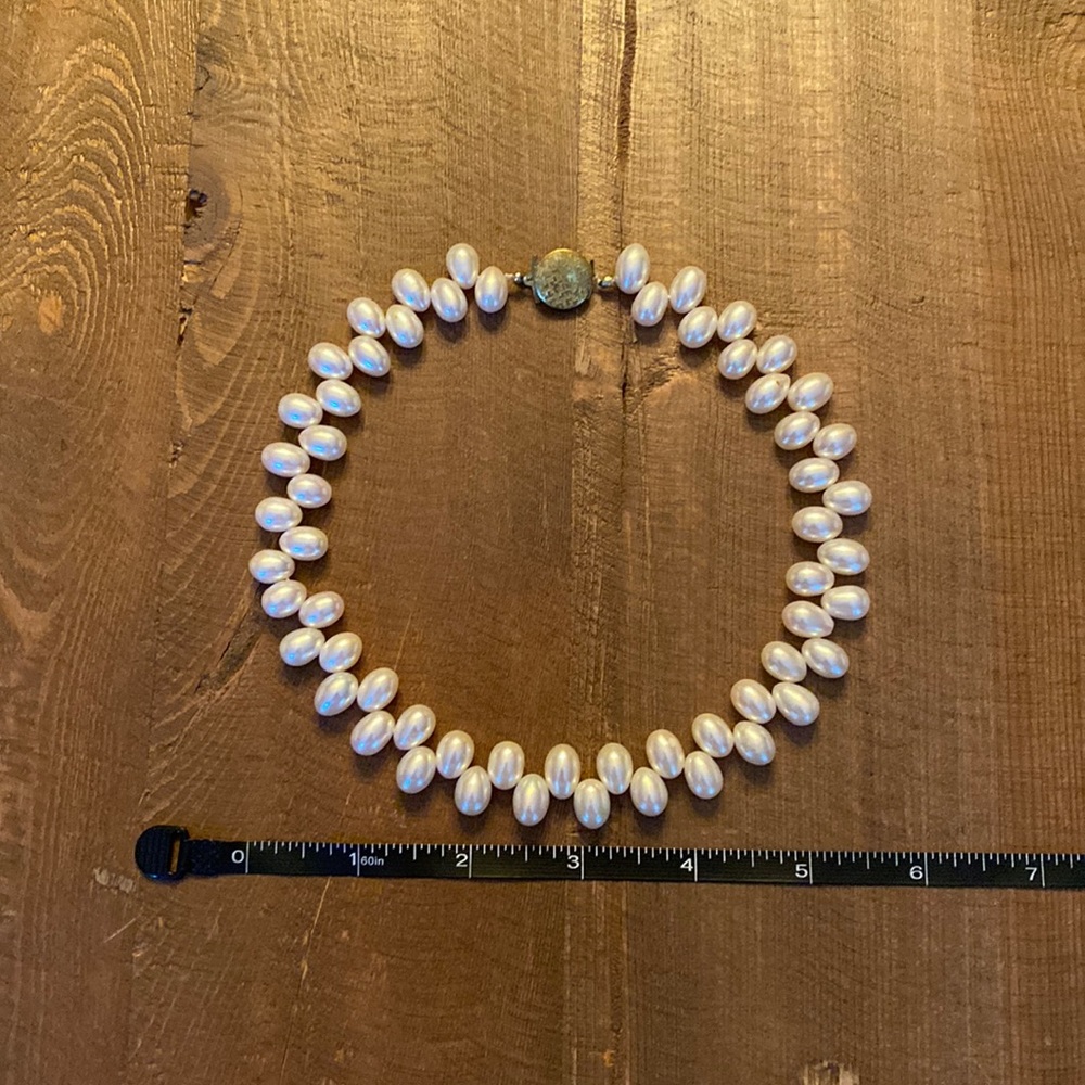 One of a kind Faux pearl choker